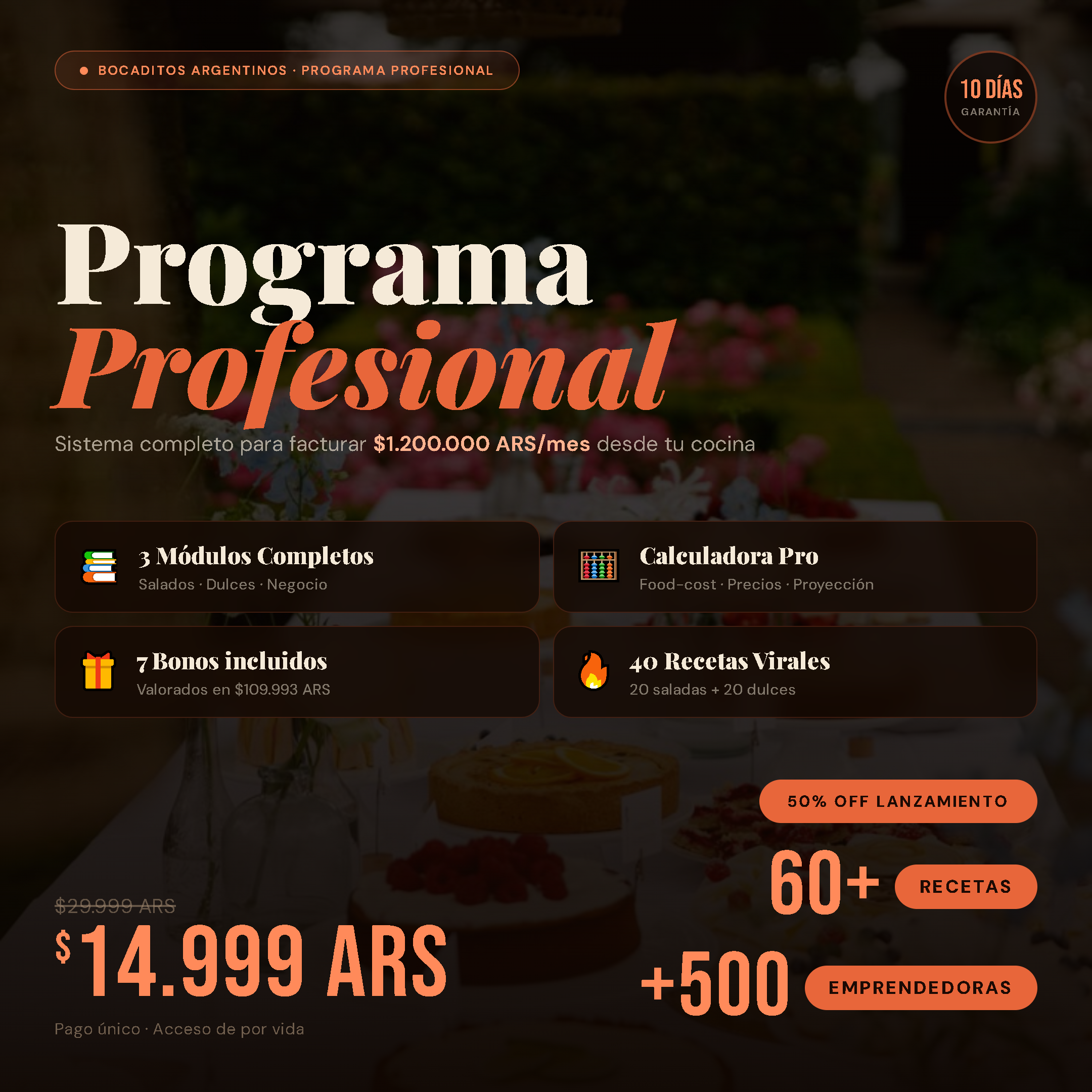 Bocaditos Argentinos + 7 bonos: Emprende y gana hasta $1.200.000 al mes